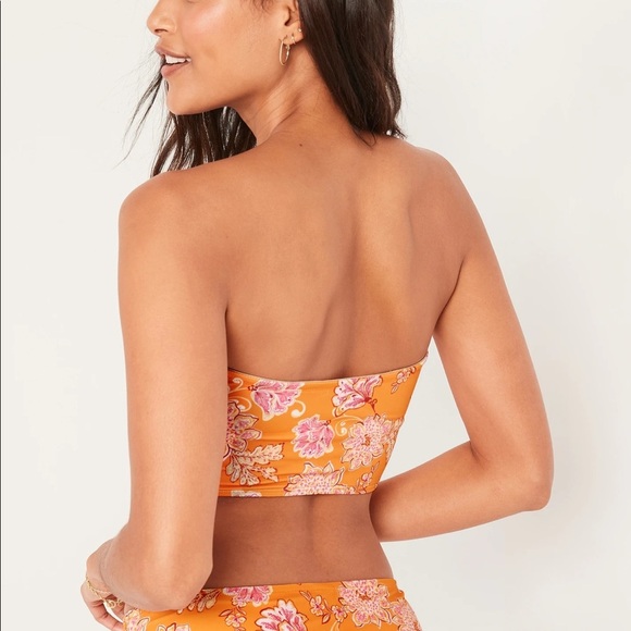 Smocked Bandeau Bikini Swim Top - Picture 3 of 5